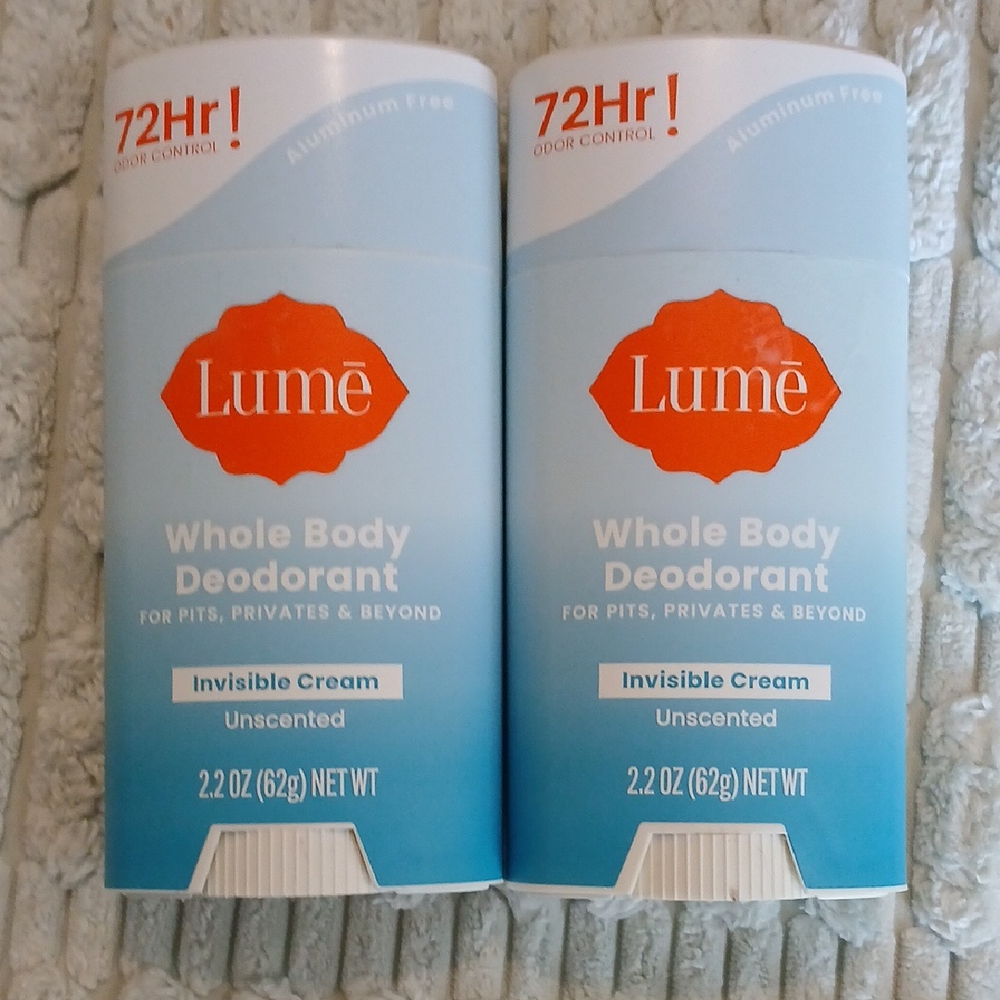2 Pk LUME Whole Body Deodorant - Invisible Cream